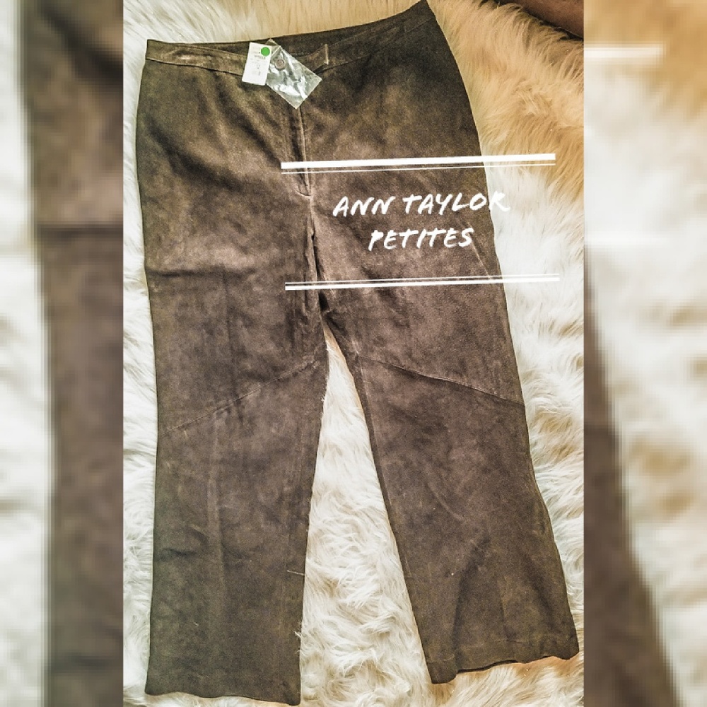 **NWT** Ann Taylor Suede/Leather Pant Size 12
